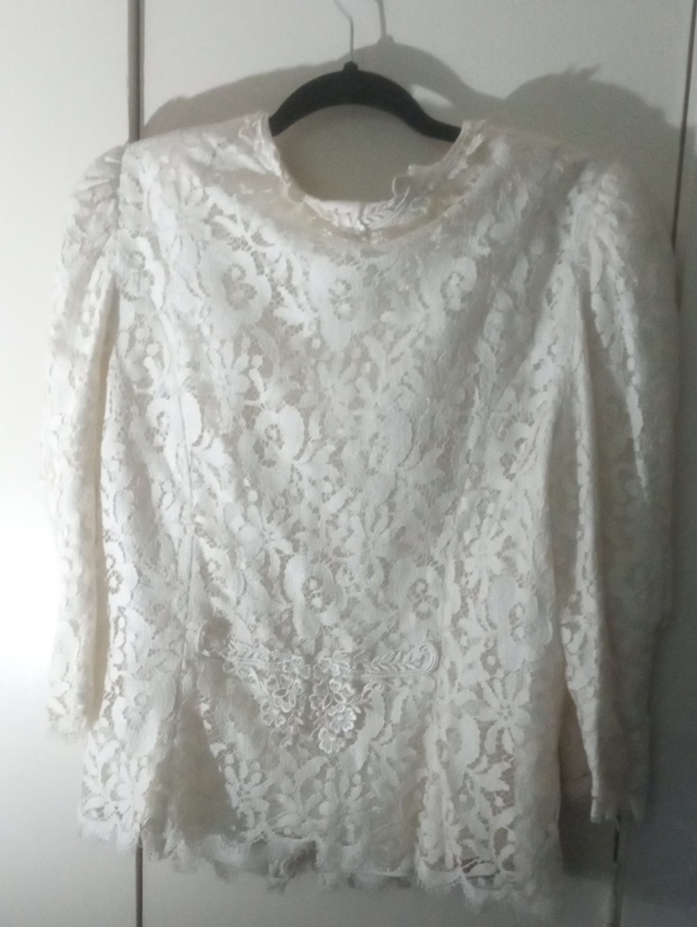 Cachet by Bari Protas Ivory Lace 2pc Skirt Suit Plus Size 22 - Picture 2 of 11